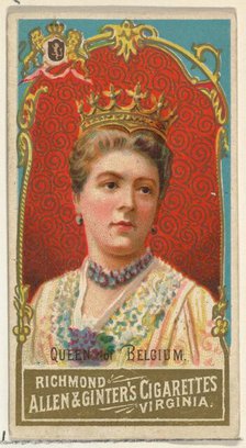 Queen of Belgium, from World's Sovereigns series (N34) for Allen & Ginter Cigarettes, 1889., 1889. Creator: Allen & Ginter.