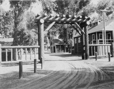 Entrance to Marysville camp for migrants, Marysville, California, 1935. Creator: Dorothea Lange.