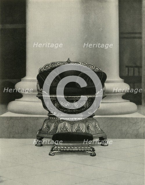 'State Seat of Tippu Sultan in Government House', 1925. Creator: Unknown.