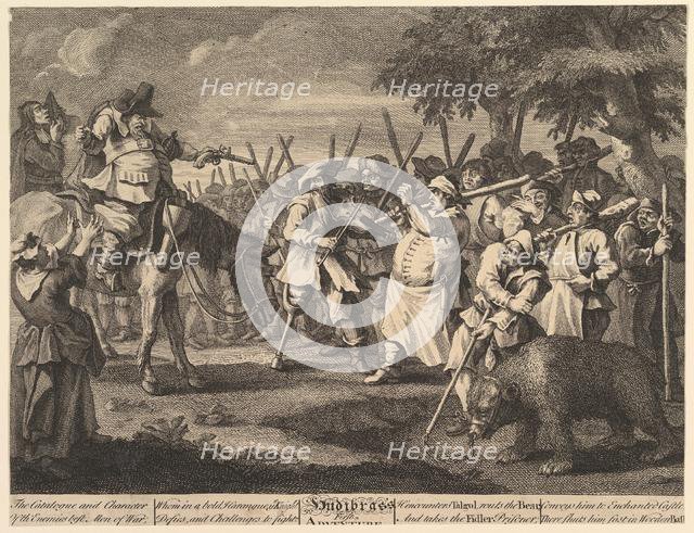 Hudibras' First Adventure (Twelve Large Illustrations for Samuel Butler's Hudi..., February 1725-26. Creator: William Hogarth.