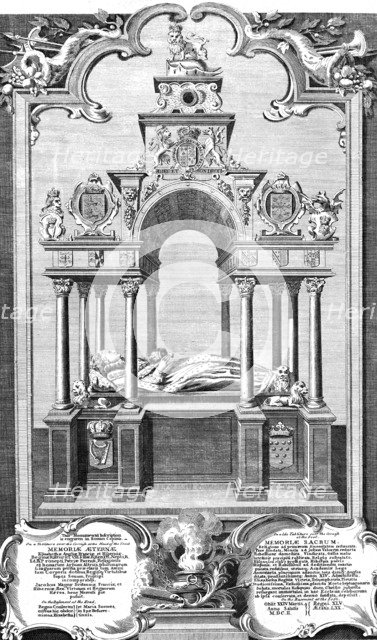 'The Monument of Queen Elizabeth in Westminster Abbey', 1786. Artist: John Goldar.