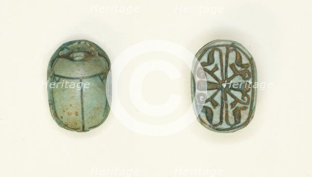 Scarab: Cross Pattern, Egypt, New Kingdom, Dynasty 18 (about 1550-1295 BCE). Creator: Unknown.