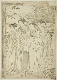 Parody of the Seven Sages of the Bamboo Grove, c. 1780/1801. Creator: Katsukawa Shuncho.