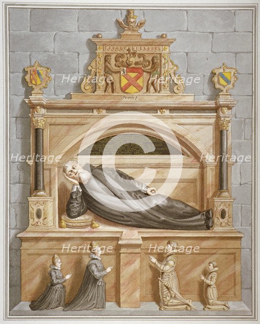 Monument to Sir Edward Bruce in Rolls Chapel, Chancery Lane, City of London, 1794. Artist: Anon