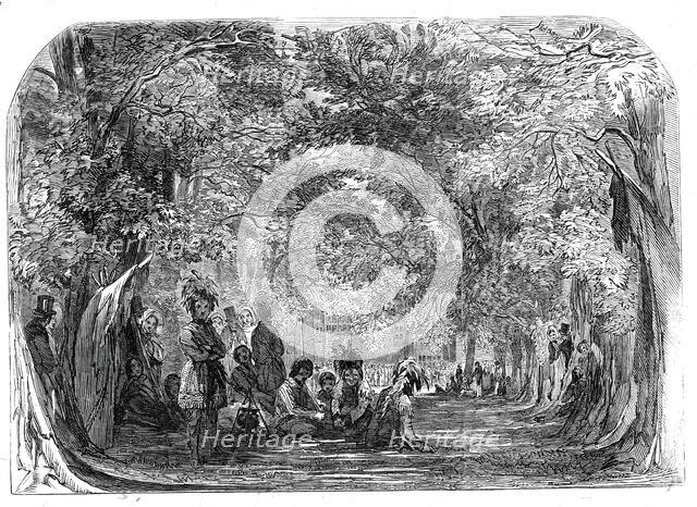 The Fete Champetre at Charlton House - the North American Indians encamped in the park - sketched by Creator: Unknown.