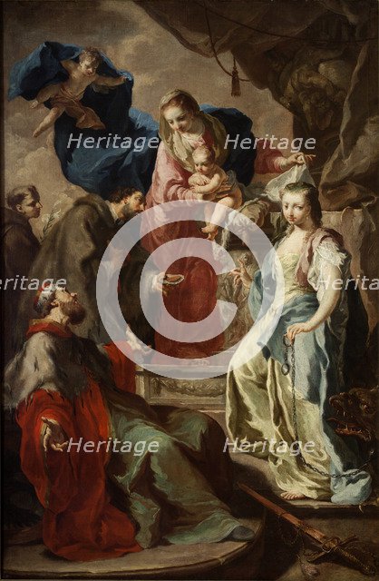 Virgin Mary with Four Saints, ca 1735.