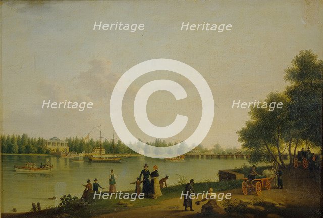 View of the Dacha of Prince Stroganov near Saint Petersburg, 1804. Artist: Paterssen, Benjamin (1748-1815)