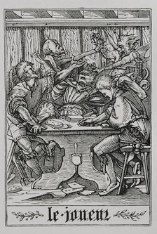 The Card Player from "The Dance of Death", 1547, (1877).  Creator: Unknown.