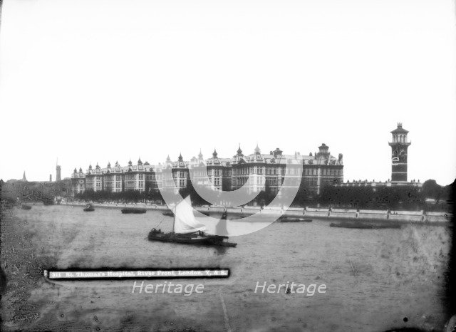 St Thomas' Hospital, Lambeth Palace Road, Lambeth, London, c1871-1900. Artist: York & Son