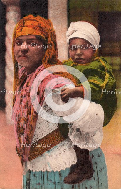 Mother and child, Tangier, 1932. Creator: Unknown.