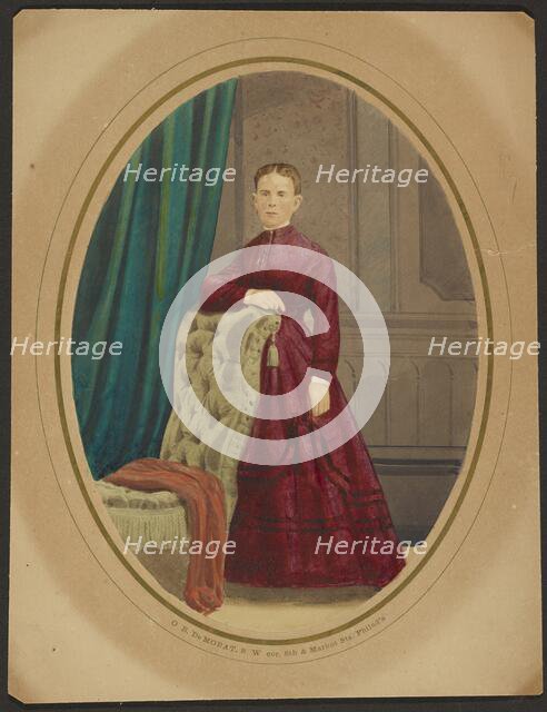 Portrait of a woman, late 1850s. Creator: Oliver Boudrias DeMorat.