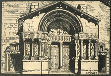 'St-Trophime - Le Portail - The Portal of the Church of St-Trophime', c1920s. Creator: E Laget.