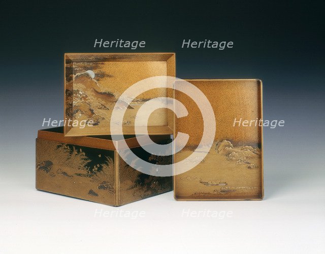 Maki-e lacquer dowry box, Middle Edo period, Japan, 1st half of 18th century. Artist: Unknown