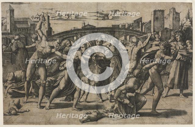 Massacre of the Innocents (With the Fir Tree), c. 1511-1512. Creator: Marcantonio Raimondi (Italian, 1470/82-1527/34).