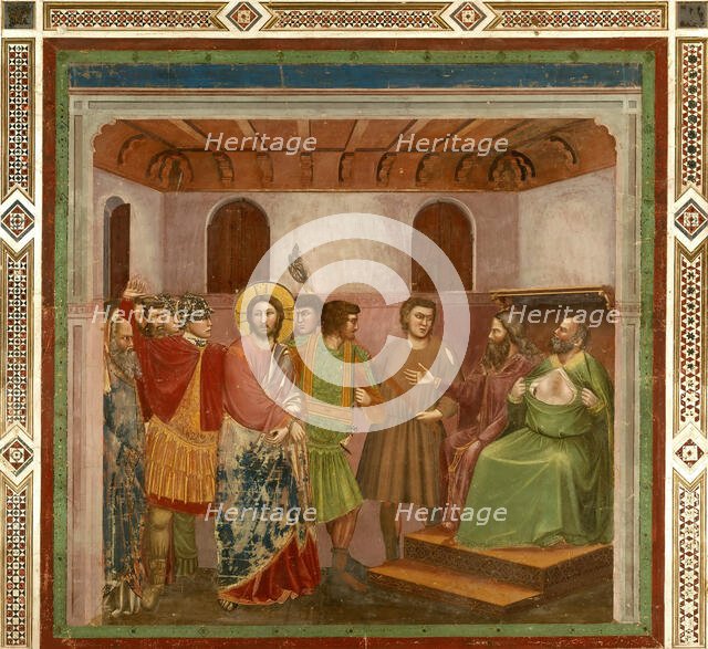 Christ before Caiaphas (From the cycles of The Life of Christ), 1304-1306. Creator: Giotto di Bondone (1266-1377).