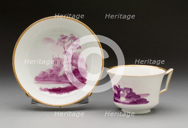 Cup and Saucer, Burslem, c. 1820. Creator: Wedgwood.