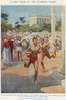 'A Foot Race at the Olympian Games', Ancient Greece. Artist: Archibald Webb