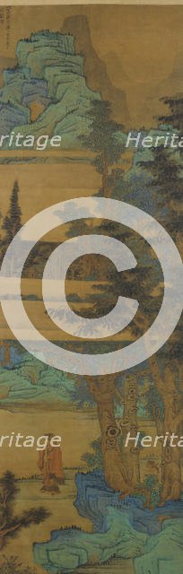 Landscape in the Blue-and-Green Manner, dated 1633. Creator: Chen Hongshou.