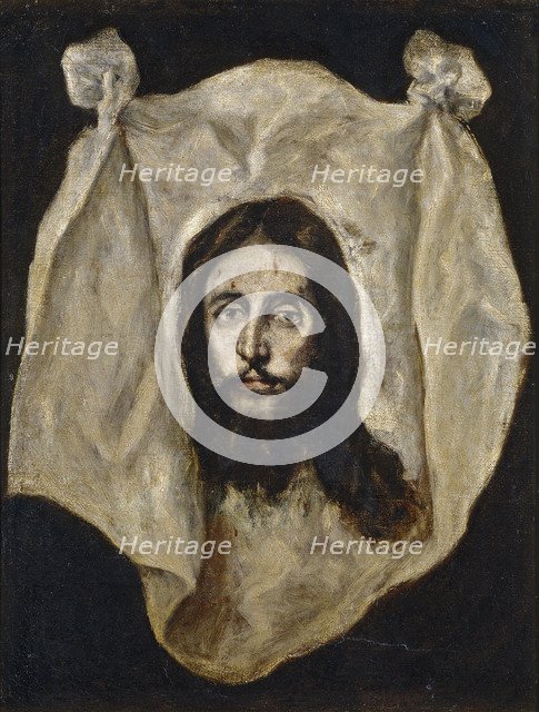 Holy Mandylion (The Vernicle), 1586-1595. Artist: El Greco, Dominico (1541-1614)