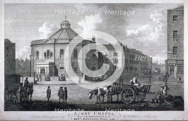 Surrey Chapel, Blackfriars Road, Southwark, London, 1798.         Artist: Anon