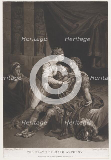 The Death of Mark Antony (Shakespeare, Antony and Cleopatra, Act 4, Scene 15), ..., January 1, 1780. Creator: Thomas Watson.