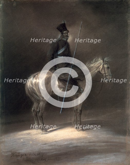 'Cossack on Horseback', 1837.  Artist: Franz Kruger