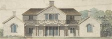 Design for a Cottage Ornée in the Tudoresque Style, late 18th-early 19th century. Creator: Humphry Repton.