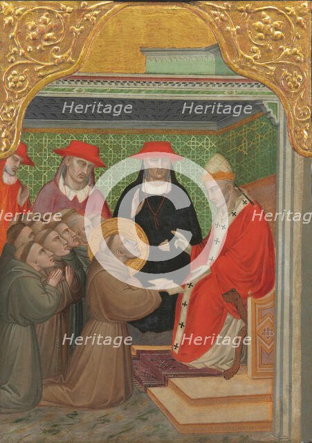 Saint Francis before the Pope (The Approva of the Franciscan Rule), 1390/1400. Creator: Spinello Aretino.
