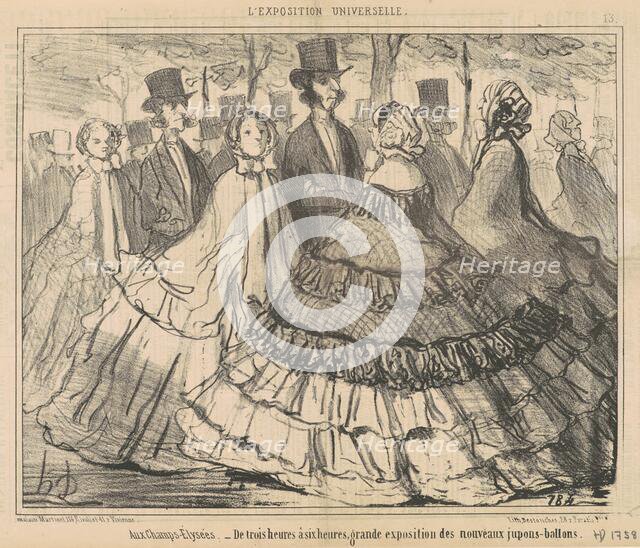 Aux Champs-Elysées...19th century.  Creator: Honore Daumier.