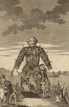 Wicker man, 1781. Creator: Anonymous.
