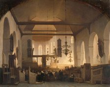 A Service in the Geertekerk, Utrecht, 1852. Creator: Johannes Bosboom.