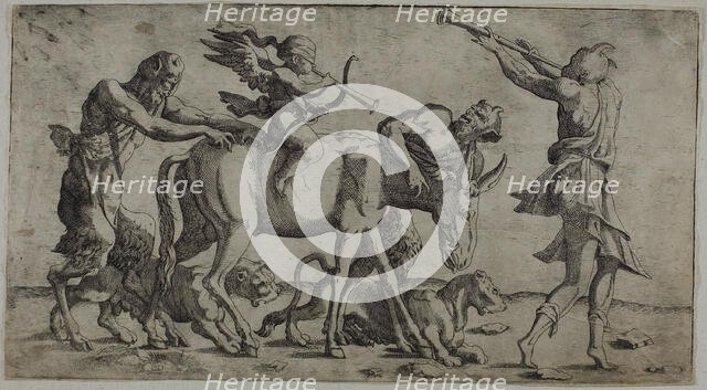 Cupid with Bandaged Eyes, 1540/45. Creator: Leon Davent.