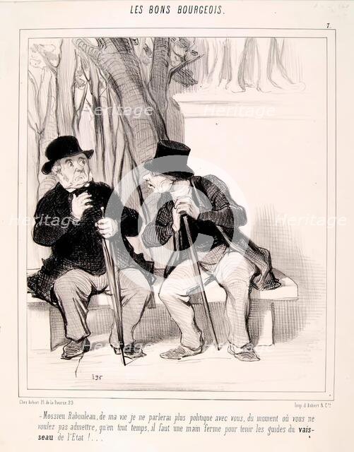 Les Bons Bourgeois. -Mossieu Rabouleau, .., 1848. Creator: Honore Daumier.