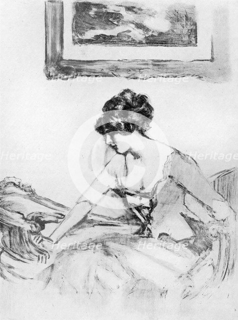 'A Study', late 19th century, (1913).Artist: Albert de Belleroche