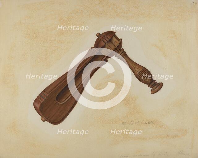 Watchman's Rattle, c. 1939. Creator: E. J. Gilsleider.
