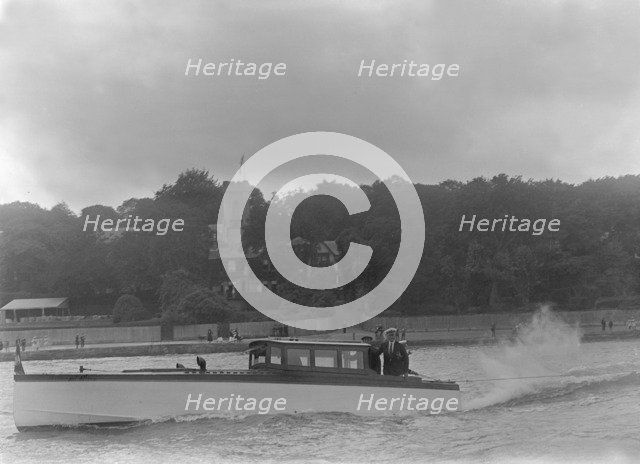The motor launch 'My Lady Nancy' under way, 1921. Creator: Kirk & Sons of Cowes.