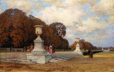 Les marches de marbre rose à Versailles, 1899. Creator: Zuber, Henri (1844-1909).