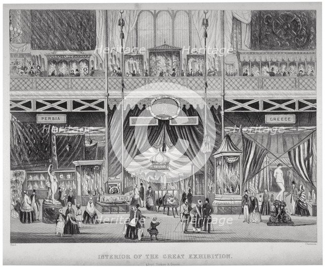 The Great Exhibition, Hyde Park, Westminster, London, 1851.                                      Artist: Jean-Marie Chavanne