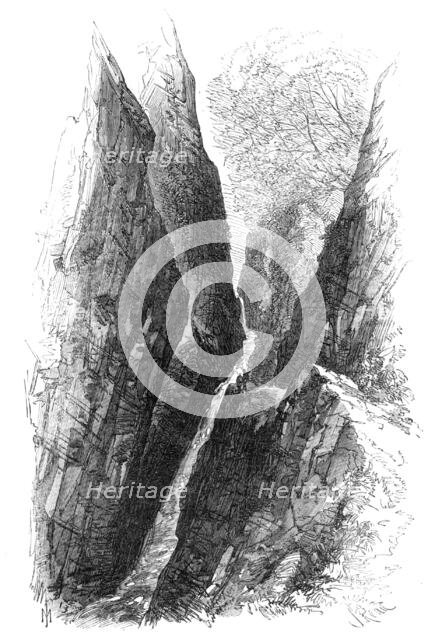 The Devon Valley Railway in Scotland: gorge in the Burn of Care, Castle Campbell, 1869. Creator: Unknown.