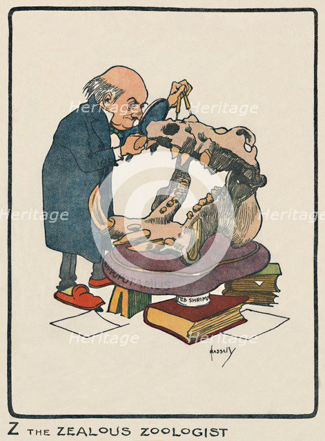 'Z the Zealous Zoologist', 1903. Artist: John Hassall.