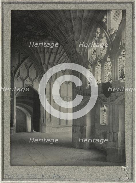Gloucester Cathedral - Cloisters: South and West Alleys, c. 1900. Creator: Frederick H. Evans (British, 1853-1943).