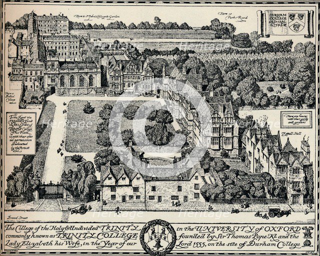 'Trinity College, Oxford', 1905. Artist: Edmund Hort New.