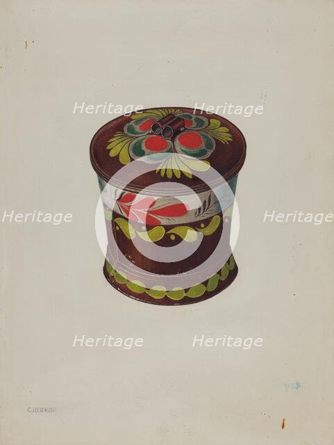 Toleware Sugar Bowl, 1935/1942. Creator: Charles Henning.