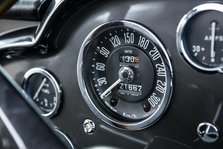 Speedometer of a 1961 Aston Martin DB4 GT previously owned by Donald Campbell. Creator: Unknown.