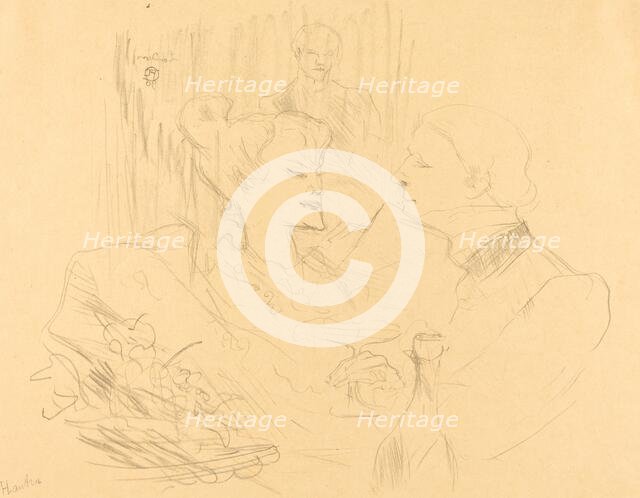 Supper in London (Souper à Londres), 1896. Creator: Henri de Toulouse-Lautrec.