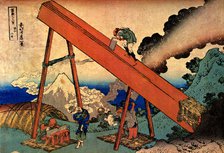 The Fuji from the mountains of Totomi, 1830-1833.  Creator: Hokusai, Katsushika (1760-1849).