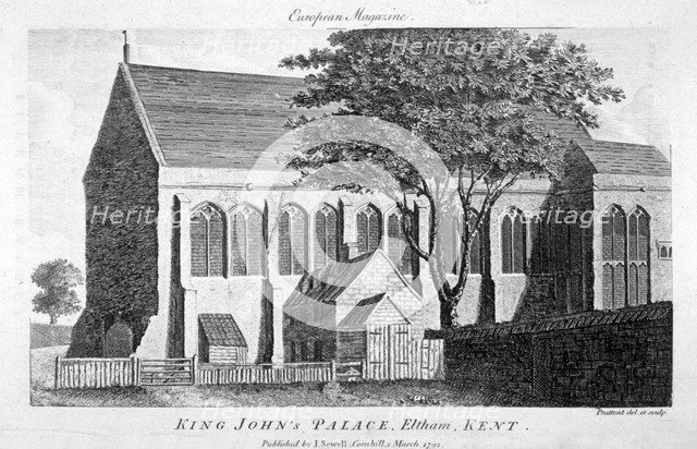 Great Hall of Eltham Palace, Kent, 1792. Artist: Thomas Prattent