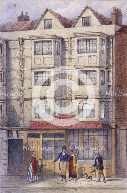 Aldersgate Street, London, c1850. Artist: Frederick Napoleon Shepherd