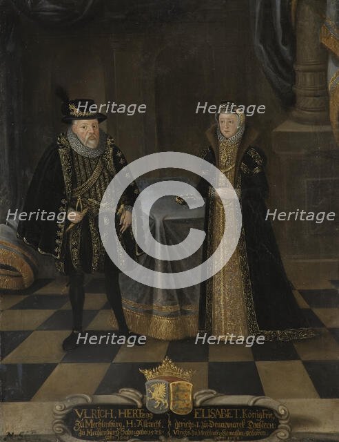Ulrik III, 1527-1603, Duke of Mecklenburg-Schwerin Elisabeth, 1524-1586, Princess of Denmark. Creator: Anon.