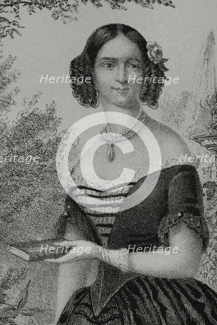 Adelgunde of Bavaria, (1823-1914), Duchess consort of Modena and Reggio (1846-1859)..., 1852.  Creator: Julio Donón.